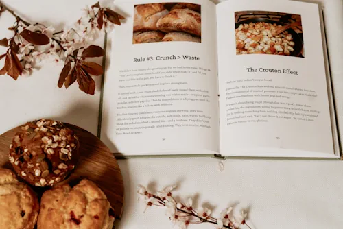 Open full-color cookbook page