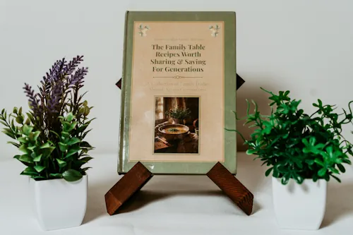 Open cookbook story spread