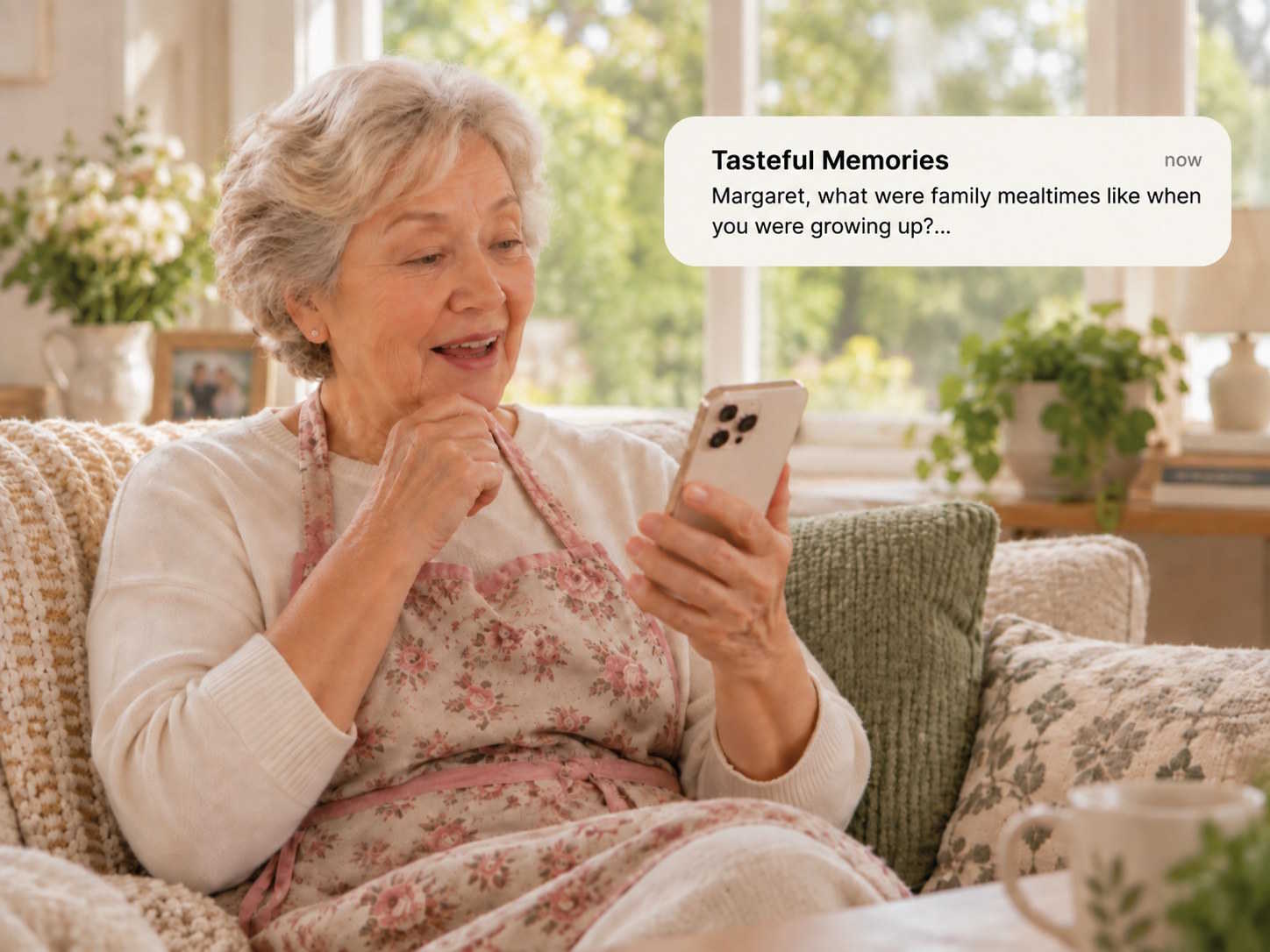 Tasteful Memories prompt dashboard shown on a tablet